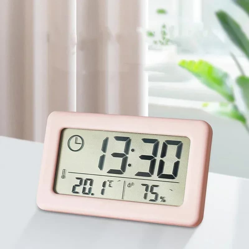 Digital Wall Clock Thermometer Hygrometer Display