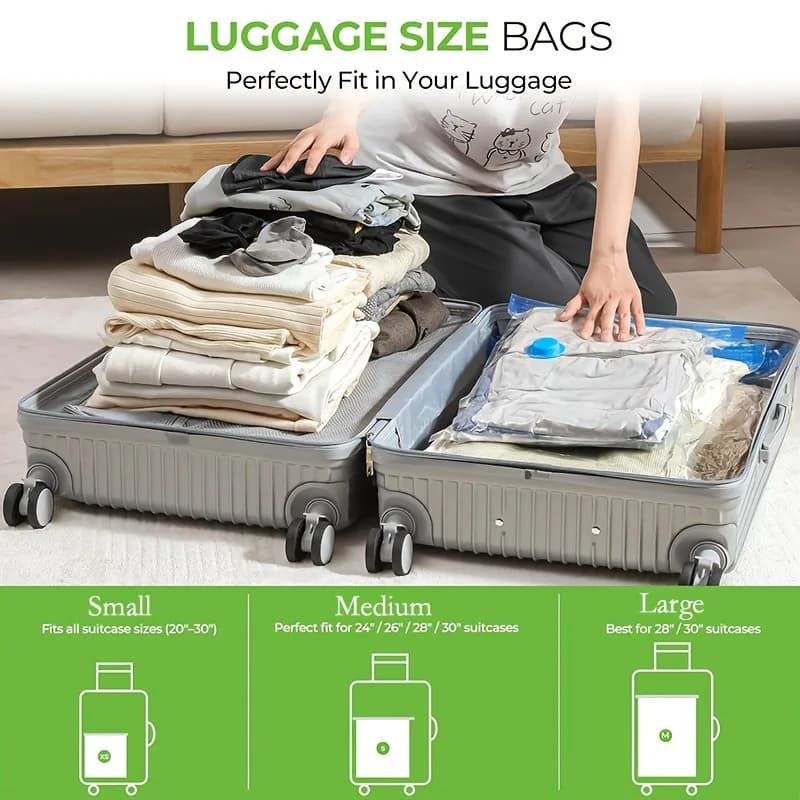 Travel Storage Bag Set, Vacuum Compression