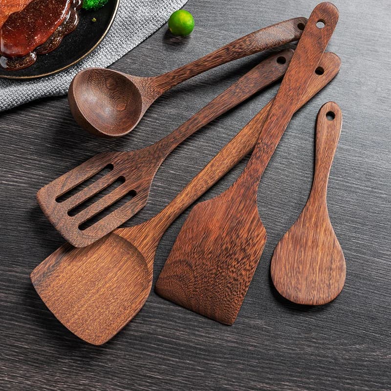 Kitchen Utensils Set With Wooden Handles