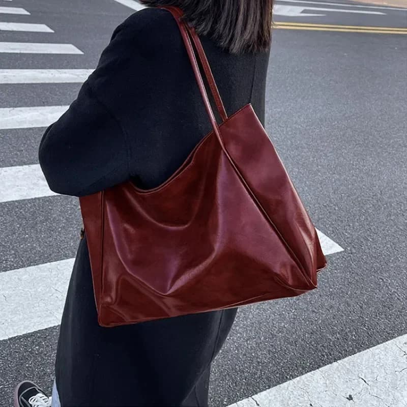 Women's Large Capacity PU Leather Tote Bag