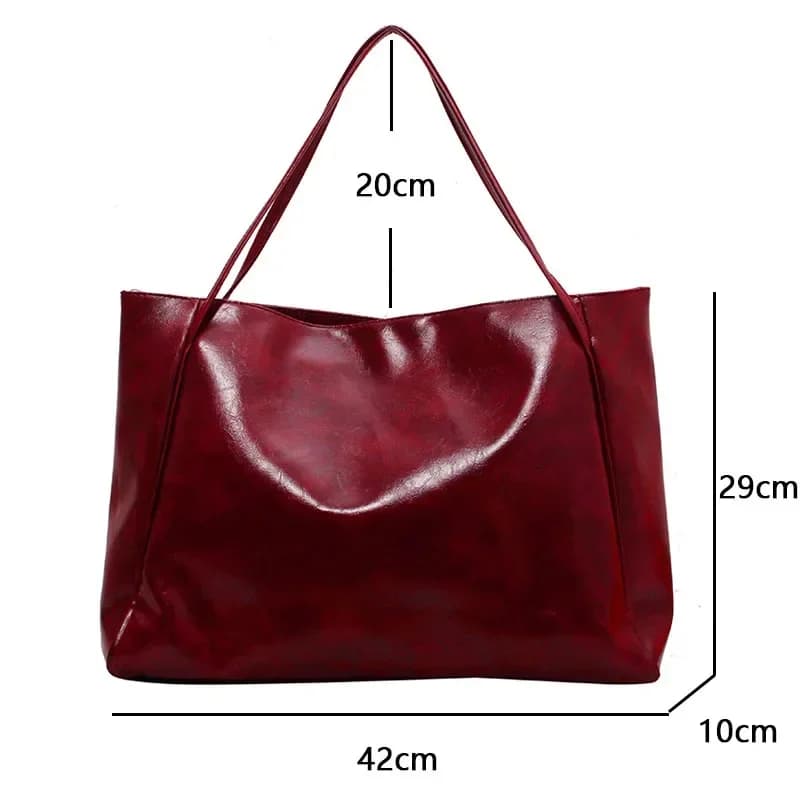 Women's Large Capacity PU Leather Tote Bag