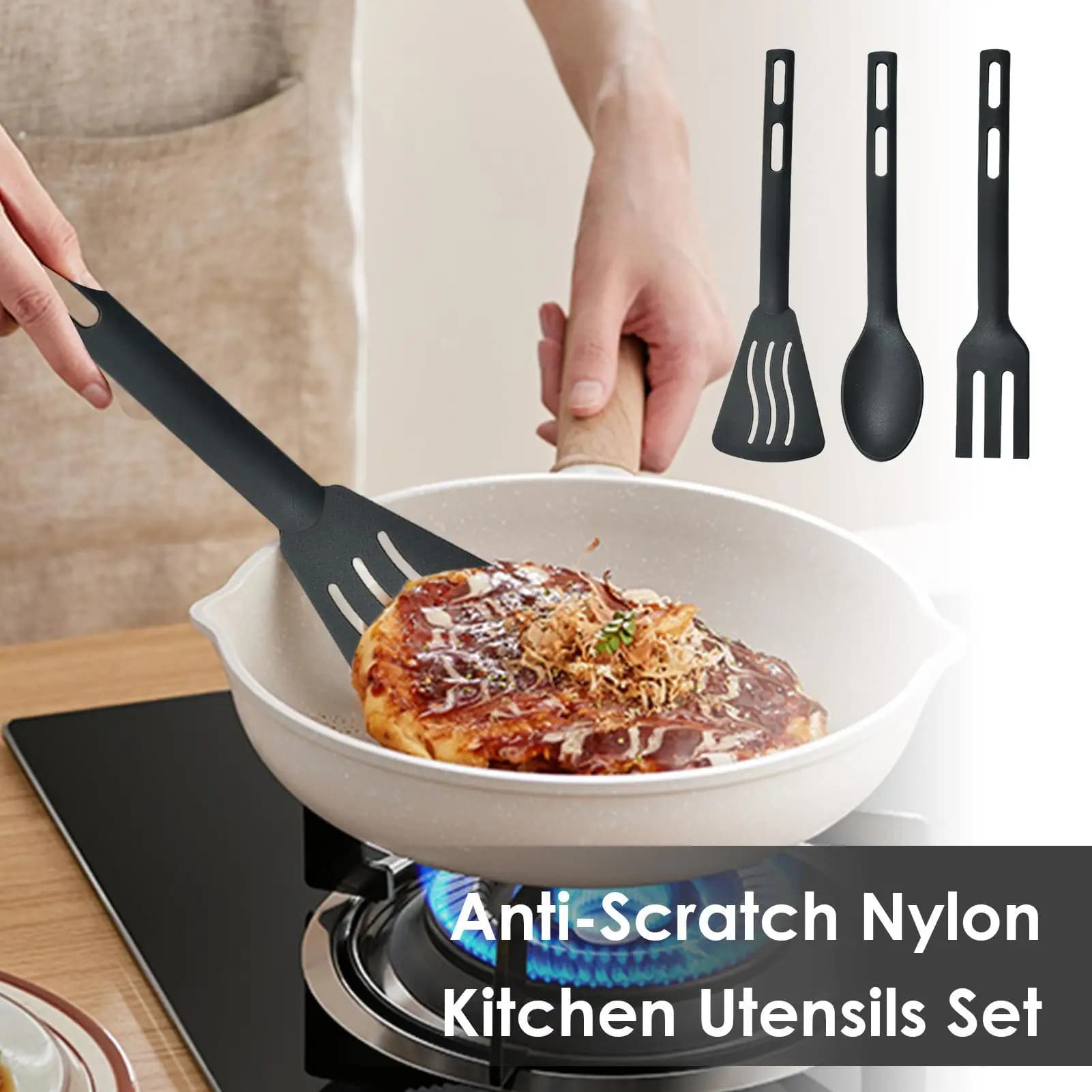 Kitchen Utensils Set Nylon Non Stick Spatulas
