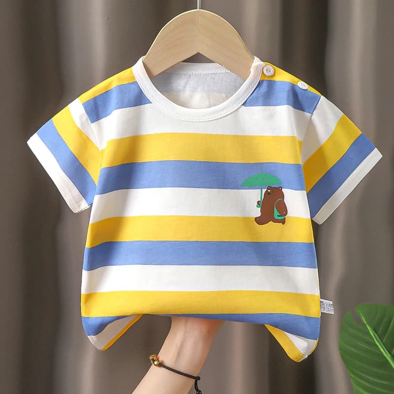 Kids Cartoon Cotton T-Shirt Short Sleeve