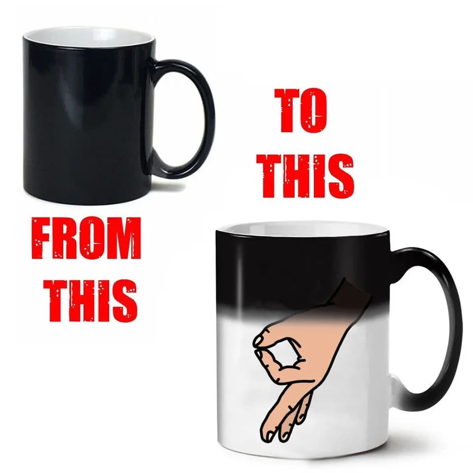 Temperature Sensitive Color Changing Coffee Mug