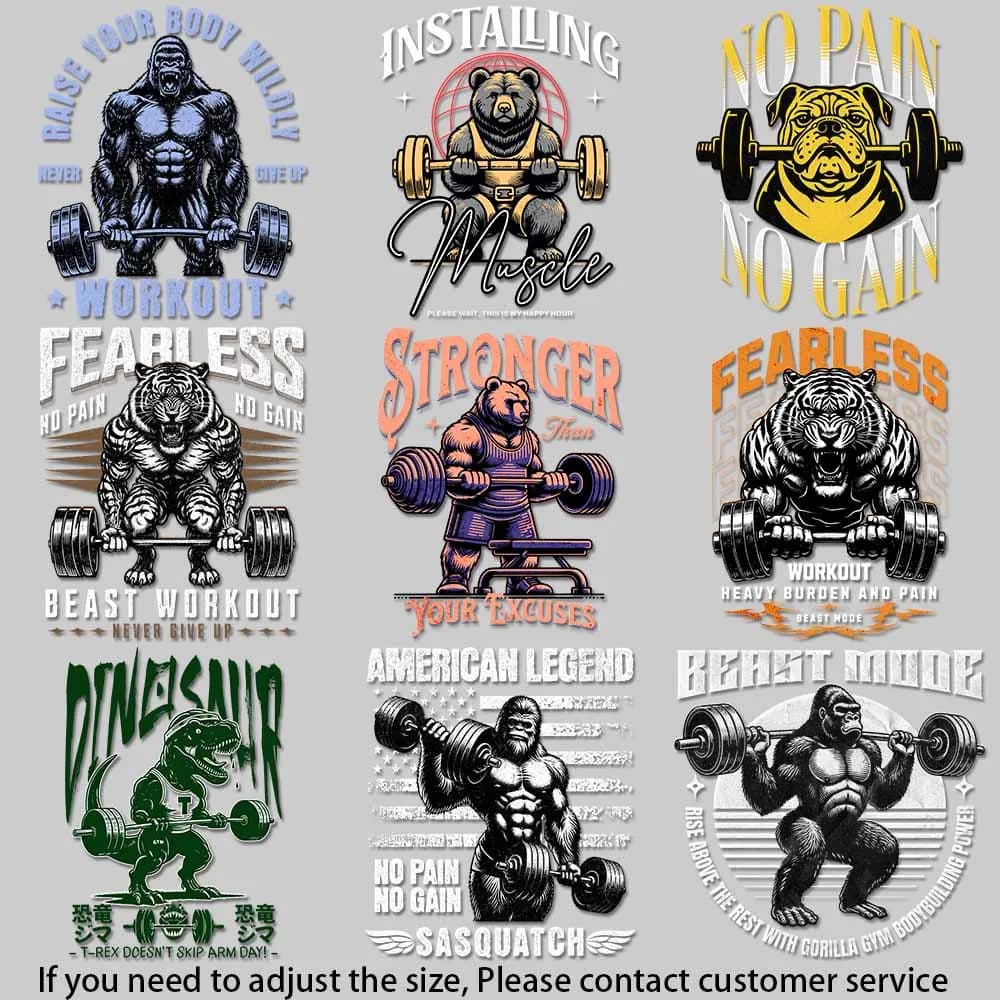 Fitness Shark Weightlifting Heat Transfer Patch