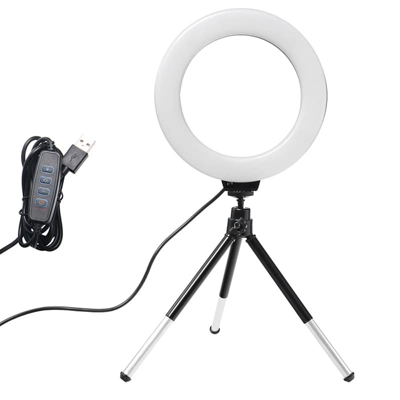 Ring Light with Tripod, 6-Inch LED