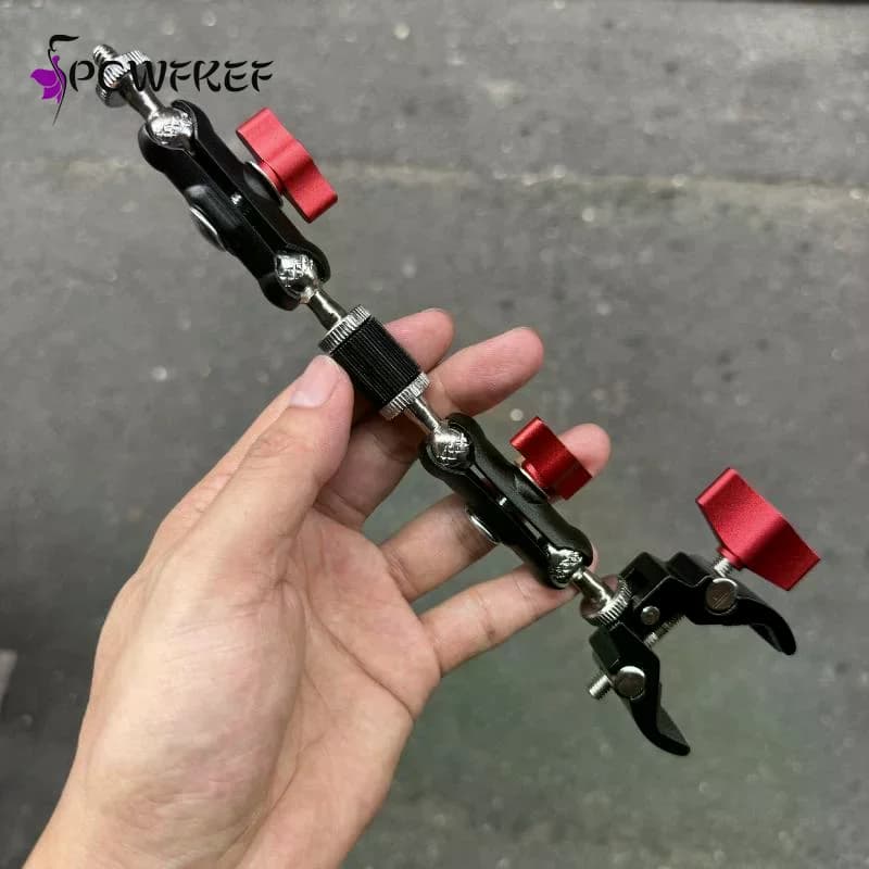 Camera Metal Clamp With Double Ball Head