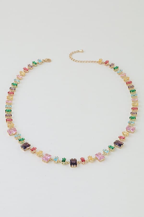Multicolor Crystal Rhinestone Choker Necklace