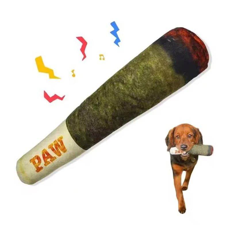 Funny Cigar Dog Toy With Sound Squeaker