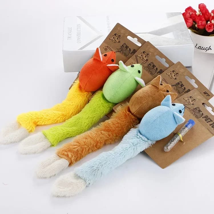 Cat Interactive Plush Mouse Toy With Catnip