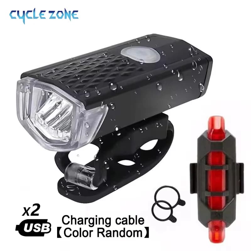 Bike Light Set USB Rechargeable Front and Tail