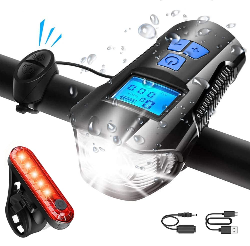 Bike Light Set with Horn and Speedometer