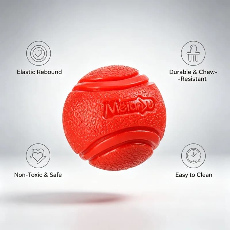 Large Dog Bouncy Rubber Chew Balls