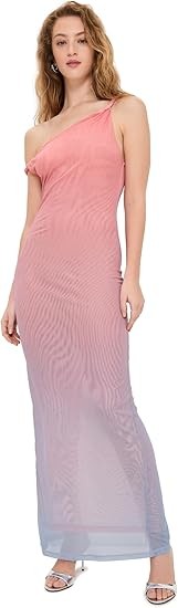 Good American Women's Mesh Twist Maxi Dress