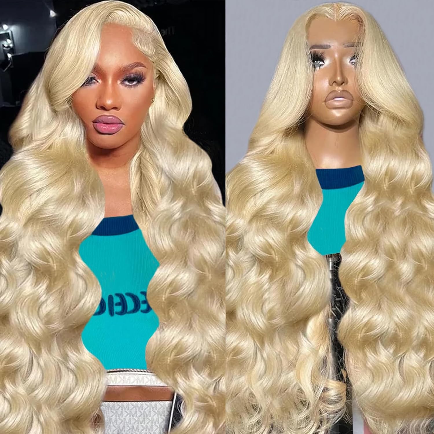 26 Inch 613 13x6 Lace Front Wig Human Hair Blonde HD Lace Front Wigs Human Hair Pre Plucked 180% Density Body Wave Transparent Lace Frontal Glueless Wigs Human Hair