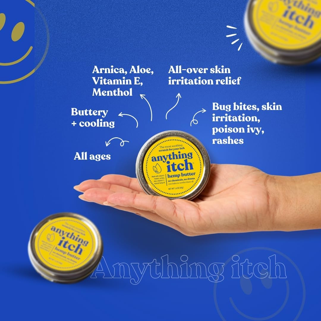 All-Natural Itch Relief Cream, Herbal Balm, Soothes Itching & Discomfort - Moisturizes for Itching, Rashes, Dryness, and Chafing